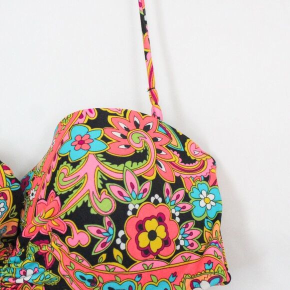 Victorias Secret Mix and Match Colorful Paisley Bandeau Bikini Top 36D - Picture 2 of 6